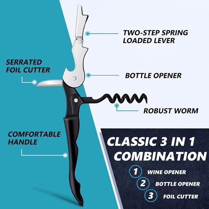 Jinpojun Tire Bouchon Professionnel, Couteaux De Sommelier En Acier