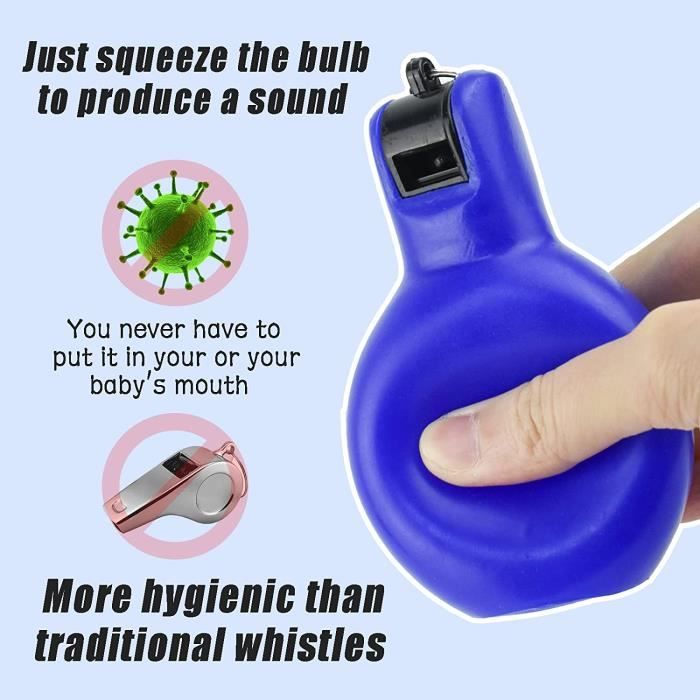 Sifflet à Main Pressé - Pas Besoin De Souffler - Hygiénique Et Pratique - Rouge Ou Bleu - Pour Arbitres, Profs, Dresseurs De Chiens