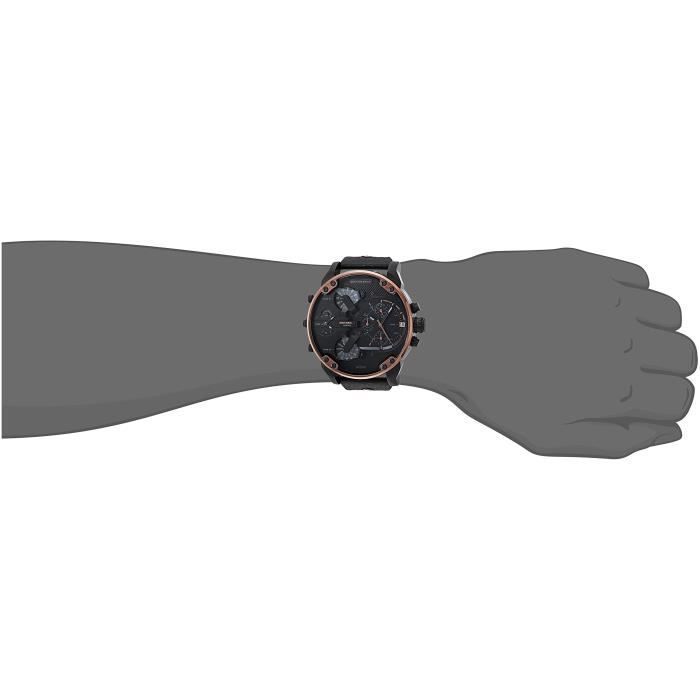 DIESEL Dz7400 M. Papa 2.0 Noir Montre en cuir TB50B Achat