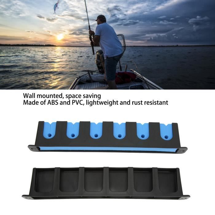 Lot De 6 Supports Muraux Noirs Pour Cannes à Pêche Et Moulinets (rangement)