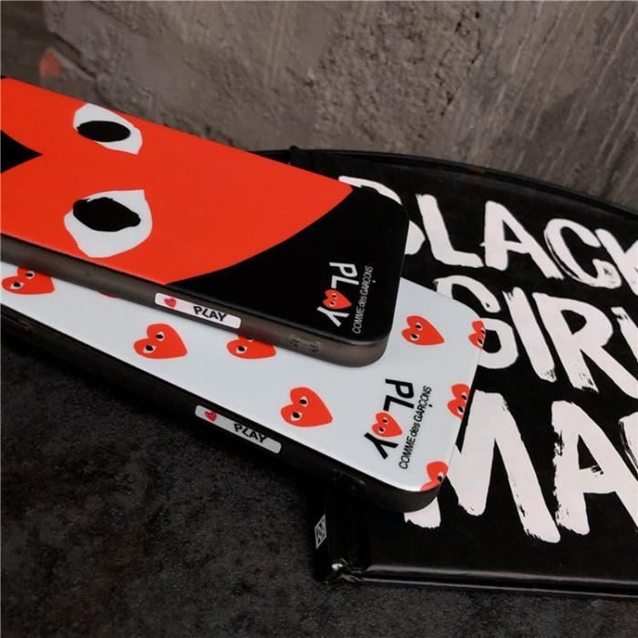 Coque iPhone XR Comme des Garcons Logo Blanc Anti Choc Anti Rayures Coque Compatible iPhone XR Cdiscount Telephonie