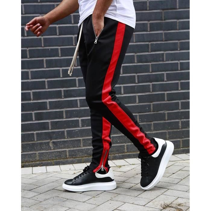 Pantalon de Sport Jogging Running Homme Casual Taille Elastiquee Cheville  Elastiquee Printemps - Noir Noir - Cdiscount Sport