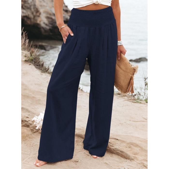 Pantalon leger coton femme clearance