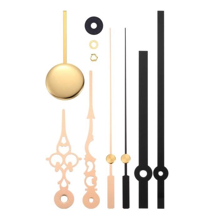 Mouvement Horloge Pendule Quartz Hicarer - Tige 20mm - Pour DIY, Réparation - Aiguilles Incluses - Pile AA Non Fournie