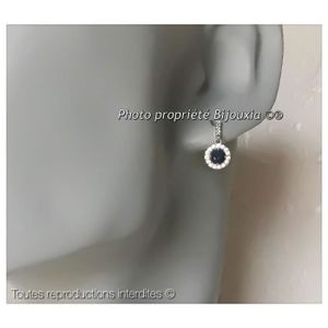 Boucles D'oreilles Belle Epoque Petit Dormeuses Rond Floral Serti CZ Blanc Discret Vintage Style 1920s Mariage Plaqué or Vieilli Légère