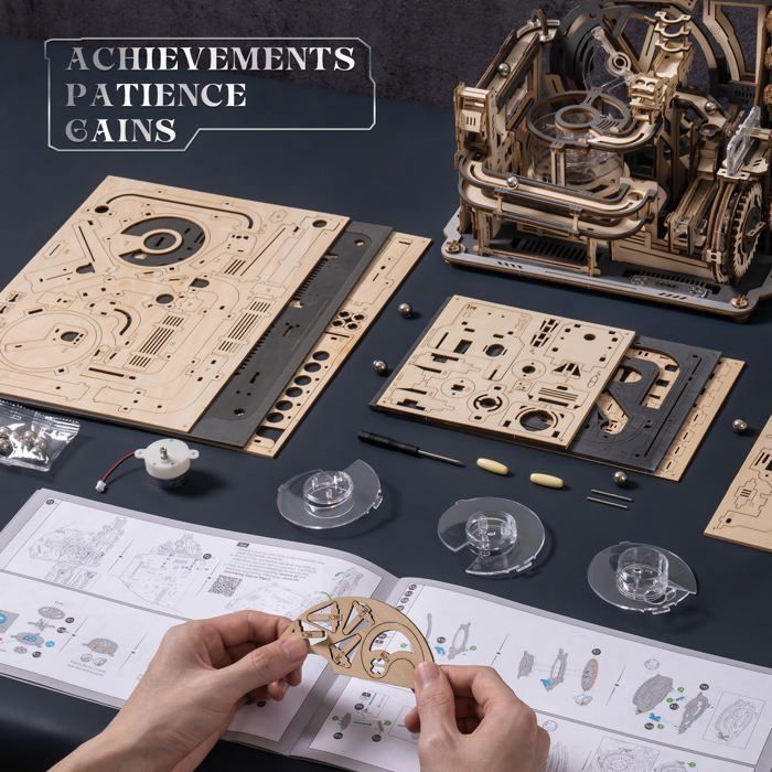 Wood Trick Lanterne Antique éclairée par LED Puzzle 3D en Bois pour Adultes et Enfants - 2 Modes Wood Trick Lanterne Antique éclairée par LED Puzzle 3D en Bois pour Adultes et Enfants - 2 Modes