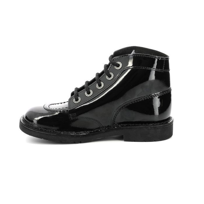Bottillon en cuir vernis pour b b fille Kickers Kick Col Perm