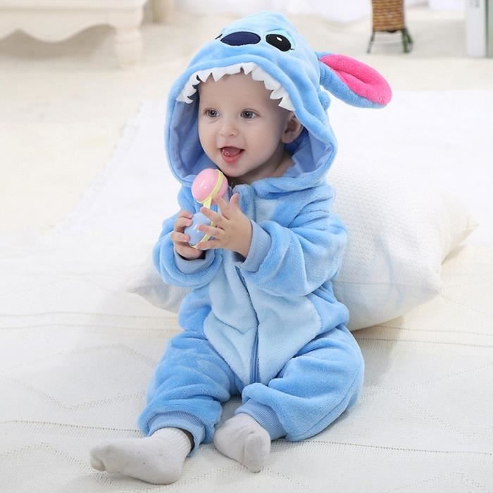 Pyjama Ensemble de Pyjama Dors Bien Enfant Bébé Combinaison Hiver Forme  Animal Déguisement Stitch Bleu 4-12mois - Cdiscount Maison