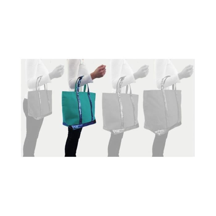 Lin et paillettes Noir Sac Vanessa Bruno Moyen L41 x H29 5 cm
