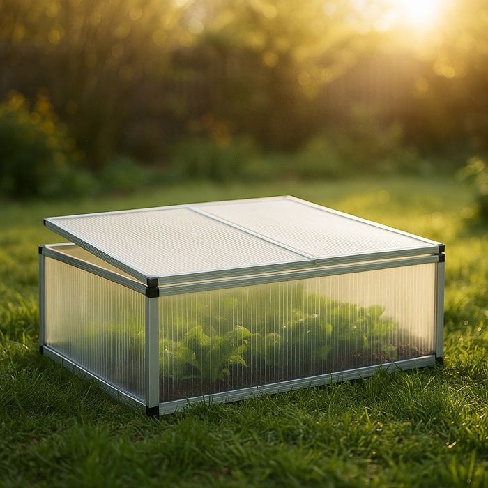 Serre De Jardin Polycarbonate Aluminium Plante Légume Tomate Fleurs 100x60x40 Cm