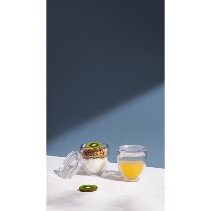 Set 2 gobelets BODUM - Pavina To Go - Double paroi plastique - Couvercle hermétique - 30 cl - Transparent - Maison