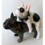 Statue En Céramique De 2 Chiens Bouledogues Français