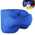 Bandeau de siège bébé, Siège de sécurité pour bébé, Enfant Sécurité Sangle Bandeau Fixation Tête Sommeil Siège Auto (bleu)-0