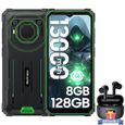 Téléphone Portable Incassable Blackview BV6200 Pro 6,56" Android 13 13000mAh 128Go 13MP Vert avec Écouteur Bluetooth Airbuds-0