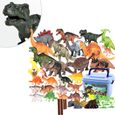  44pcs Miniature Simulation Jurassic Park Jurassic World dinosaure figurines Jouets pour enfants-0