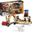 LEGO® 76945 Jurassic World La Poursuite en Moto de l’Atrociraptor, Dinosaures, 2 Bébés Dinos et Minifigurines-0