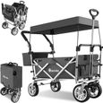 TECTAKE Chariot de jardin Chariot de transport NICO avec Roues en plastique pour faciliter le transport - Gris-0
