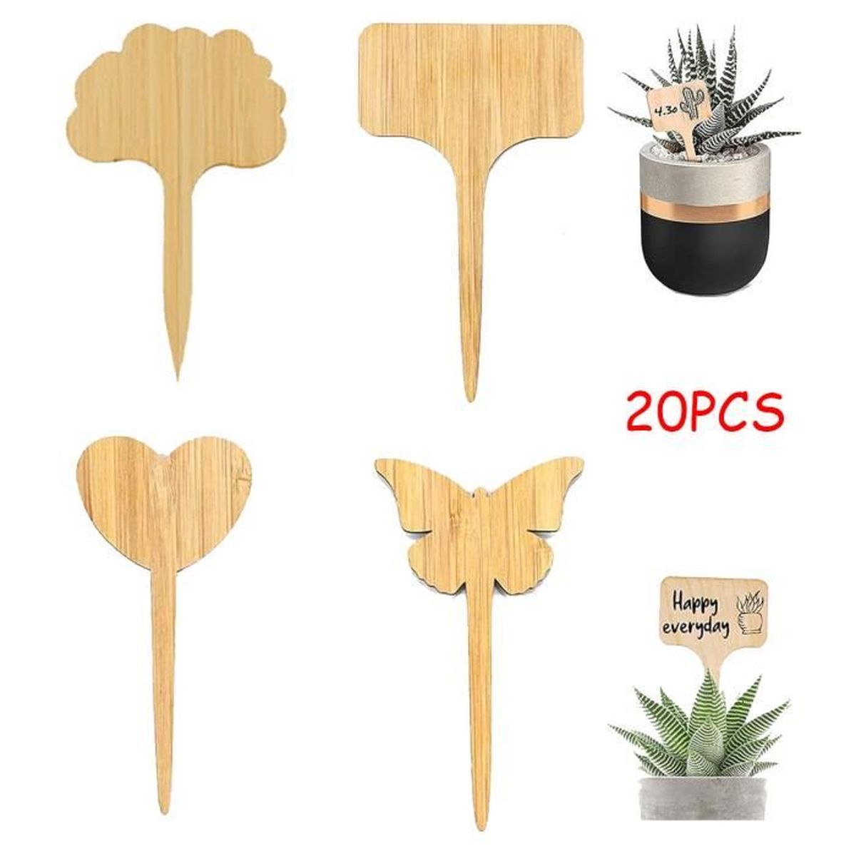 Lot De 22 Étiquettes De Plantes En Cuivre 25,5cm - Marqueurs Jardin Extérieur Légumes Fleurs Herbes