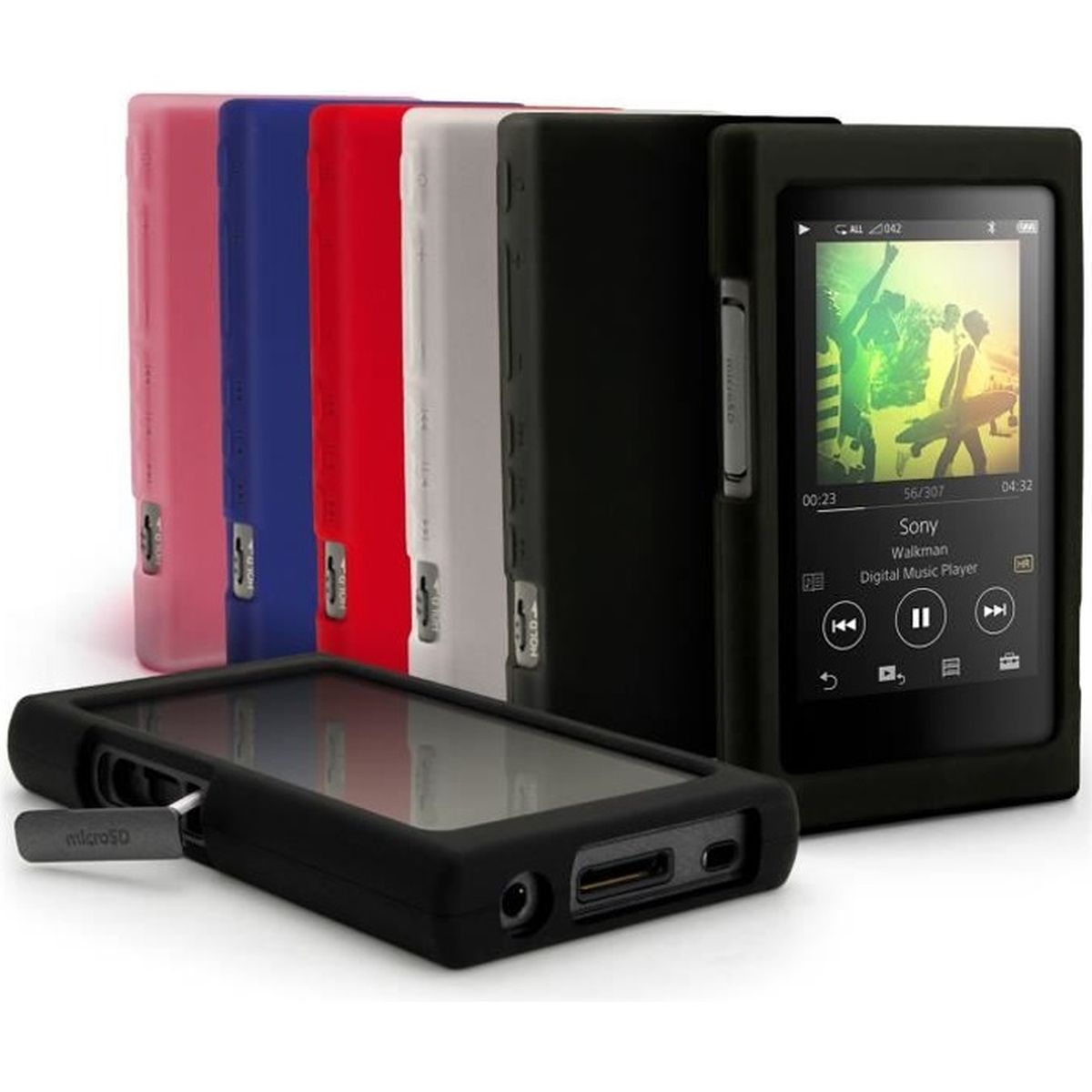iGadgitz U7181 Étui Housse Case Cover TPU Gel Compatible avec Sony Walkman NW-ZX500 Transparent 
