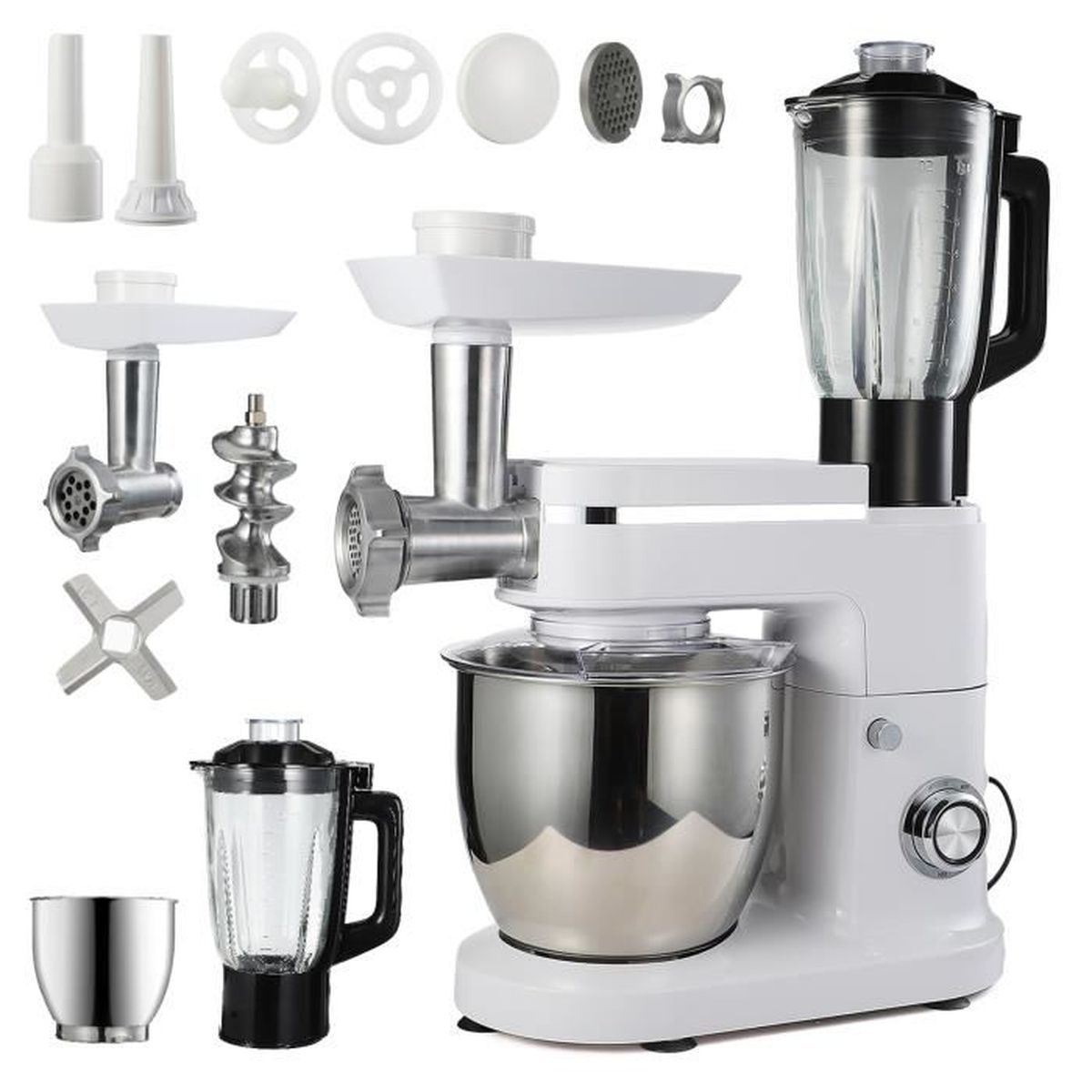 Sencor Robot Patissier Multifonction 1200W - Bol 5L Inox, Accessoires Complets - Vert