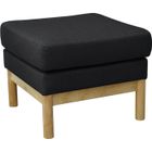 SVITA HOLLY Pouf Tabouret Banc Couloir Chambre Salon Repose-pieds Coiffeuse Chaise Noir