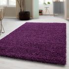 Carpetsale24 Uni Tapis de Salon Shaggy Uni Tapis Violet 60x110 cm Chambre Tapis Poil Long Moelleux et Doux