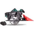 VONROC Scie circulaire sans fil Vpower 20V - Set avec 1 batterie 2.0Ah et un chargeur de batterie - 1 lame et guide parallèle inclus