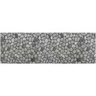 WENKO Tapis de bain en mousse Sassi, tapis salle de bain antidérapant, Plastique effet pierre, 65x200 cm, gris
