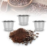 SIB Tasse de capsule de café réutilisable réutilisable en acier inoxydable pour machine à café Nespresso