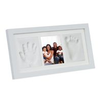 Cadre photo bébé avec moulage - RELAXDAYS - 10043194-0 - Blanc - Réalisation d'empreintes de bébé - Filaire