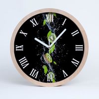 Tulup 30 cm Vers Le Salon Moderne Classique Sur Le Mur Horloge En Bois Décoration - Kiwi et eau