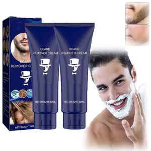 SOIN SPÉCIFIQUE Crème permanente d’épilation de la barbe pour hommes, moustache dépilatoire pour le visage, crème dépilatoire pour le visage, - 2