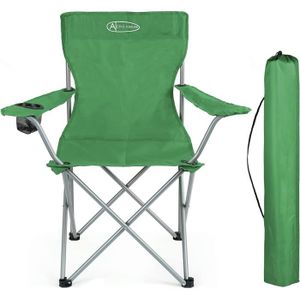Chaise pliante avec porte-boissons couleur verte D94037 
