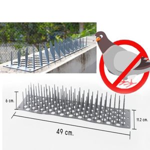 Viirkuja Protection Anti Pigeons 3 Mètres De Pic Anti Pigeon En Acier  Inoxydable 4 Rangées, Longueur Totale 300 Cm
