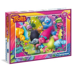 PUZZLE Puzzle - Clementoni - Trolls - 60 pièces - Coloré
