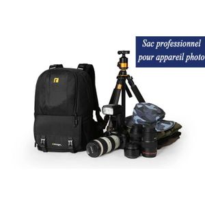 Sac de Voyage pour Cam/éra,DSLR,Reflex,Appareil Photo et Ordinateur Portable jusqu/’/à 15.6 Photographe-Noir R/ésistant /à leau Evecase Sac /à Dos avec Coque Rigide Housse de Pluie et Trousse