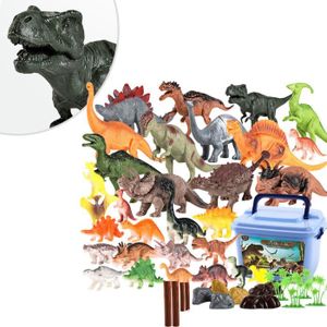 FIGURINE - PERSONNAGE  44pcs Miniature Simulation Jurassic Park Jurassic World dinosaure figurines Jouets pour enfants