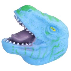 THÉÂTRE - MARIONNETTE Marionnette à main de dinosaure Tyrannosaure - Omabeta - Jouet réaliste et doux pour jeux - Bleu
