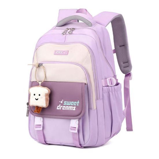 Sac à Dos école Fille – Motif Capybara Kawaii – Imperméable, Léger, Avec Compartiment Ordinateur