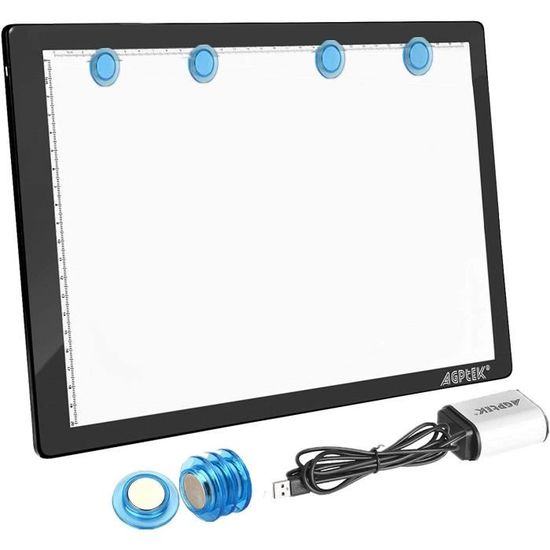 AGPTEK Tablette Lumineuse A4 avec Luminosité LED Réglable Précise