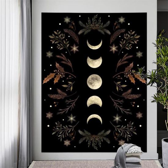 Tapisserie Murale Chat Cosmique - Design Bohème Galaxie - Personnalisable - 100% Coton - Turquie - Neuf