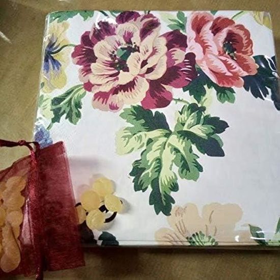 IHR Ideal Home Range Lot De 20 Serviettes De Fête Jetables En Papier Triple épaisseur, 16,5 X 16,5 Cm, Noël Pastel