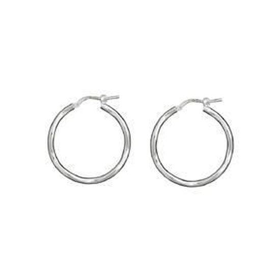 925 Argent gravée 20 mm Boucles d/'oreilles Créoles
