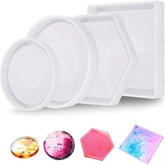 Tubayia Lot De 9 Moules Rectangulaires Silicone Résine Époxy - Bricolage Et Artisanat