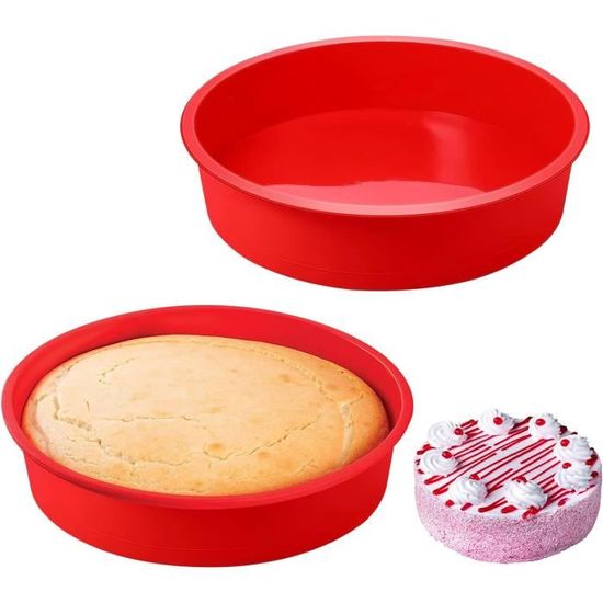 Lot De 4 Moules à Gâteau Silicone 8 Pouces - Moules Arc-en-ciel Pour Gâteaux à étages - Antiadhésifs Et Réutilisables