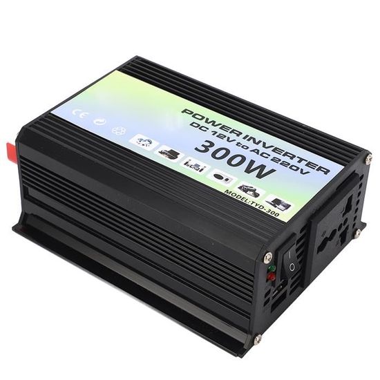 Convertisseur Onduleur Onduleur 300W 12v 220v Pur Sinus Multi USB C Chargeur Voiture QC4.0 PD3.0 Charge Rapide Allume-Cigare Séparateur Pour Ordinateur Portable (Size : A