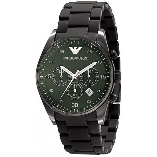 Montre Emporio Armani AR5922 Chic Achat vente montre Homme Adulte Noir Acier Cdiscount