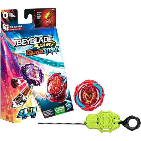 Beyblade Burst QuadStrike - F6806 - Ensemble toupie + Lanceur - Zeal Achilles A8 - Cdiscount 