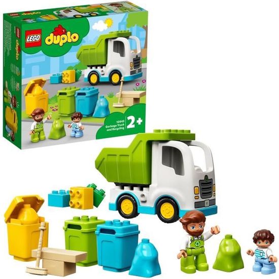 Jeu de construction éducatif LEGO® DUPLO® - Camion poubelle et tri sélectif - 10945