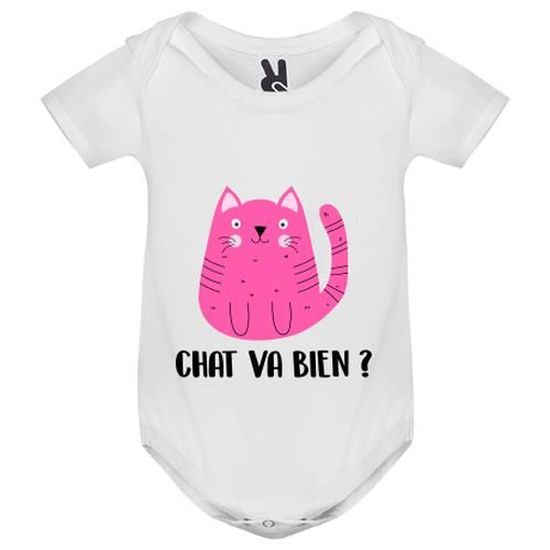Body Bebe Enfant Blanc Chat Va Bien Blanc Cdiscount Pret A Porter
